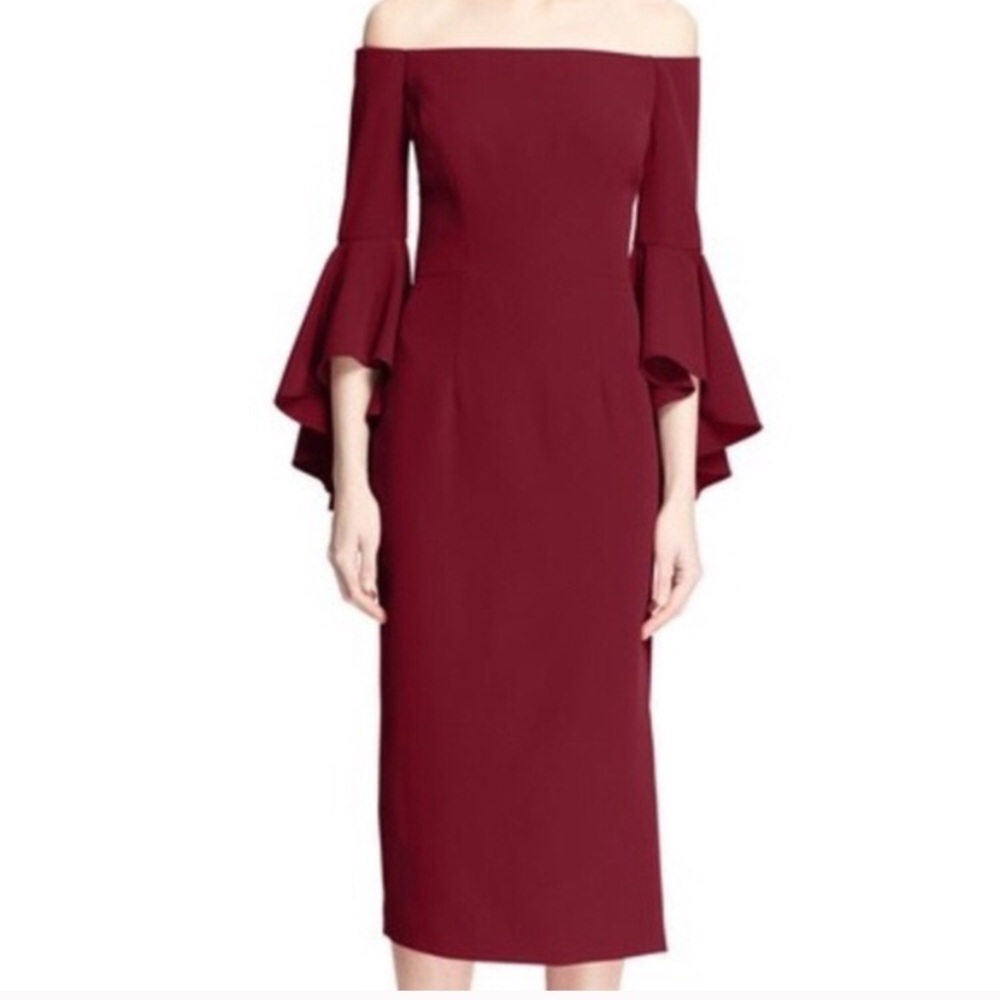 Milly bell sleeve off the shoulder dress